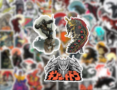 25/50 Monsterverse Sticker Pack – Matte Vinyl – Godzilla King Kong Ghidorah
