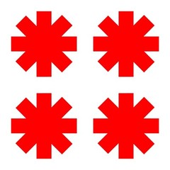 Small Red Hot Chili Peppers Vinyl Decal Car Window Laptop RHCP Sticker