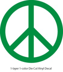 2″ – 24″ Peace Sign Die Cut Vinyl Decal Sticker – Made in USA Same Day Shipping