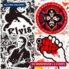 100PCS Rock Band Stickers Pack Vintage Punk Music Waterproof Vinyl Decals for La