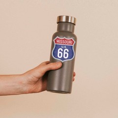 Missouri Blue Route 66 Sticker – Cool MO Vintage Highway Sign Decal for Laptop