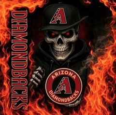 Diamondbacks Skull Fan Sticker Decal Laptop Wall Mirror Cup Tumblr Locker Bin