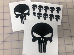 Set of 30 The Punisher Skull Small Vinyl Decals Phone Laptop Car Helmet Stickers