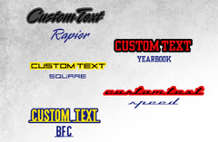 Custom Lazer Cut MULTI COLOR Car Emblem Acrylic Badge Customized Text Names LOGO