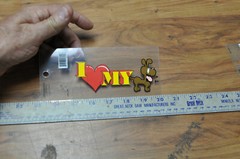 I Love My Dog Heart Vinyl Decal Car Window Sticker , see pictures