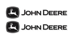 2X for John Deere Premium Vinyl Sticker 2-Pack Black 9″ 12″, 15″, 24″ or 36″