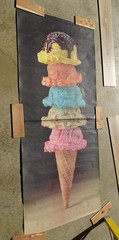 Food Challenge GIANT 5 Scoop Ice Cream Photo Door Wall Mural Poster 82.5” X 34”