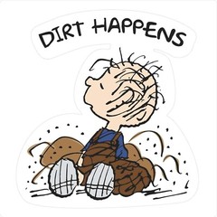 Dirt Happens Pigpen Pig-Pen Cut Stickers Laminated UV Protected
