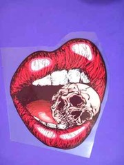 Lips Easy Iron on Sublimation Stickers Rainbow Skull Love Lips T-shirts (3 Pack)