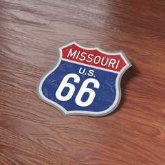 Missouri Blue Route 66 Sticker – Cool MO Vintage Highway Sign Decal for Laptop