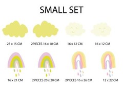 Water Color Rainbows Wall Stickers Set Decal Mural Nursery Bedroom WC262