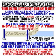 Custom Windshied Sticker Personalized Vinyl Decal Banner Rear Window Side Bottom