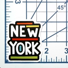 New York Pop Art Sticker Die Cut Colorful Decal Scrapbooking Journal Laptop