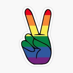 peace out Rainbow Cute Fun Love Is Love Sticker gay pride