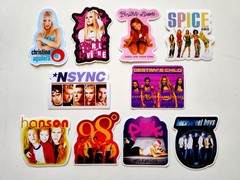 90’s Pop Vinyl Sticker Lot (10 Stickers) boy band singer vintage nostalgia kid