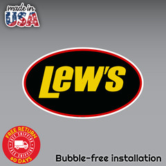 Lew’s Fishing Decal Sticker 3M vinyl bubble-free installation