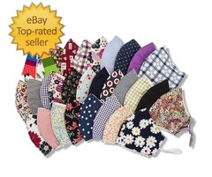 Reusable Face Masks – 3-Layer 100% Cotton Cloth Masks for Adults pack of 30