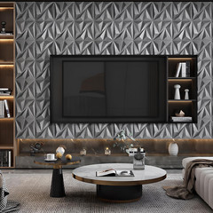 33 Pack 3D Textured Wall Panels – Brushed Silver Decor for Any Room