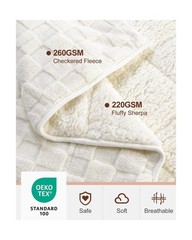 Kivik 15 lbs Weighted Blanket for Adults, Buttery Soft Checkered He… Fast Ship