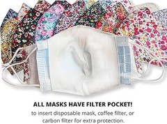 Reusable Face Masks – 3-Layer 100% Cotton Cloth Masks for Adults pack of 30