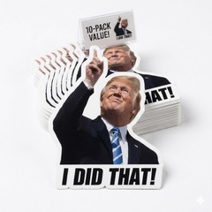 “I DID THAT!” Trump Vinyl waterproof Stickers 10/50/100pc Decals Car Gas Pump