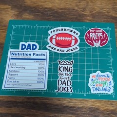 Multicolor Vinyl Sticker LOT Dad Jokes Father’s Day Humor for Wall Laptop Bottle