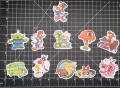 100 Pcs 90s Classic TV Cartoon Stickers Retro Y2K Decal Skateboard Laptop