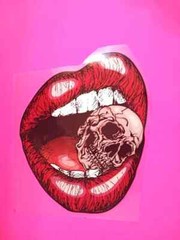 Lips Easy Iron on Sublimation Stickers Rainbow Skull Love Lips T-shirts (3 Pack)