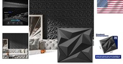 Durable 3D Diamond PVC Wall Panels – 50 Pack, Perfect for Any Room – 12”x12”