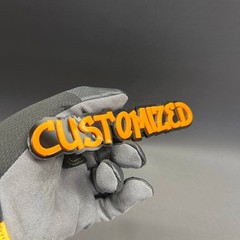 1X Custom Graffiti Font Acrylic Emblem Multicolor Personalized Car text Badge