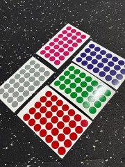 Polka Dot, Circle Marker Stickers – Permanent Outdoor Vinyl Sticker Decal