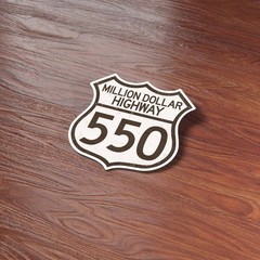 Colorado Million Dollar Highway 550 Sign Sticker – Rocky Mtn Decal for Laptop