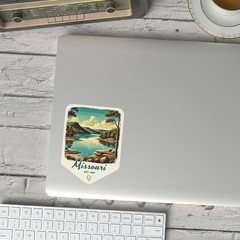 Missouri Retro State Sticker Travel Vinyl Decal for Laptop Water Bottle Car
