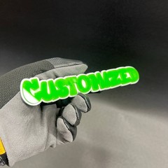 1X Custom Graffiti Font Acrylic Emblem Multicolor Personalized Car text Badge