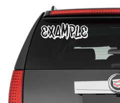 Custom Personalized Decal Vinyl Lettering Text Business Sign Gothic Font vB