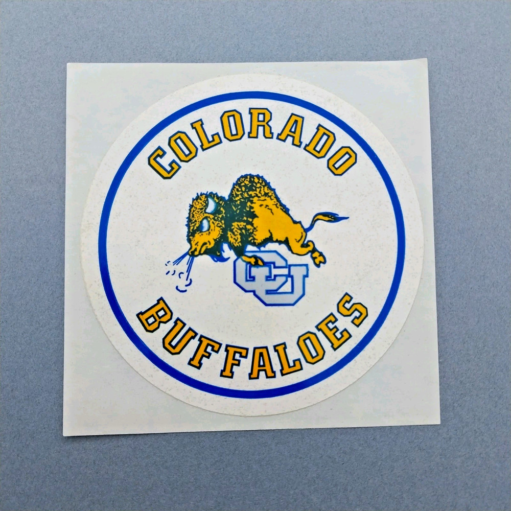 Colorado University Buffaloes CU Retro Mascot Glossy Paper Sticker Decal 3 1/2″