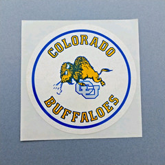 Colorado University Buffaloes CU Retro Mascot Glossy Paper Sticker Decal 3 1/2″