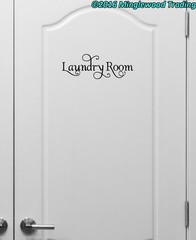 LAUNDRY ROOM Vinyl Decal Sticker – Washer Dryer Ironing Clothes – Swash