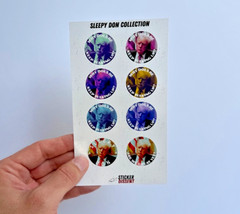 Donald Trump Asleep Stickers 8pc Assorted Anti Trump Political Humor Decals 1.5″