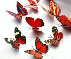24pcs Multicolor Artificial Butterflies with Magnet Home Decorations Accessories