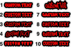 1X Custom Graffiti Font Acrylic Emblem Multicolor Personalized Car text Badge