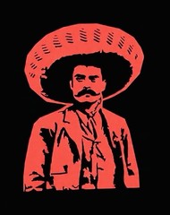 Emiliano Zapata , Sticker, Signs, Decal Vinyl, Laptop, wall , wood self adhesive