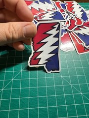 Mississippi Stealie – Grateful Dead – Laminated Vinyl Sticker 2″x3″
