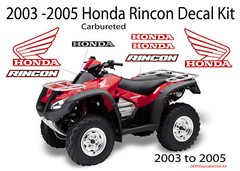 2003 2006 2008 2017 2022 OEM Honda Rincon 4×4 Decal kit Graphics Marks sticker