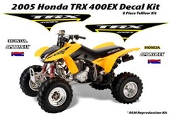 2005 HONDA TRX 400EX Decal Sticker OEM kit Red Yellow Plastic 400 ATV Quad