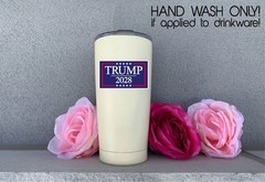 Trump 2028 Decal Sticker Political MAGA Jr Third Term President DJT Vote Fight