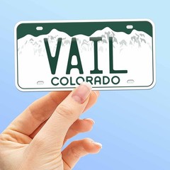 Colorado License Plate Stickers – Choose Your CO City or National Park Decal