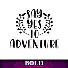 Say Yes To Adventure Decal Window Sticker Car Travel Trip Family Wander Life USA