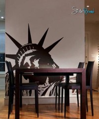 Statue of Liberty Vinyl Wall Decal Sticker. New York Theme Decor. NYC. #122