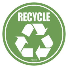 Trash Recycle Sticker – Home Office Container Symbol Vinyl Decal Choose Size